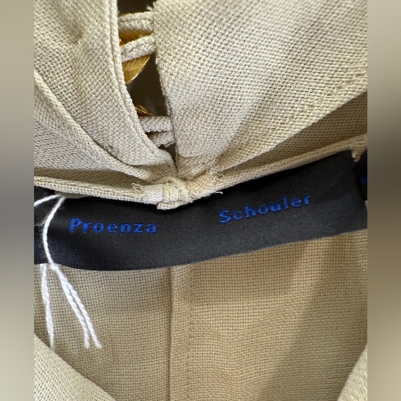 Proenza Schouler Shirt Size 6 Cream Sleeveless Asymmetrical Tunic Top - Picture 3 of 7